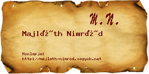 Majláth Nimród névjegykártya